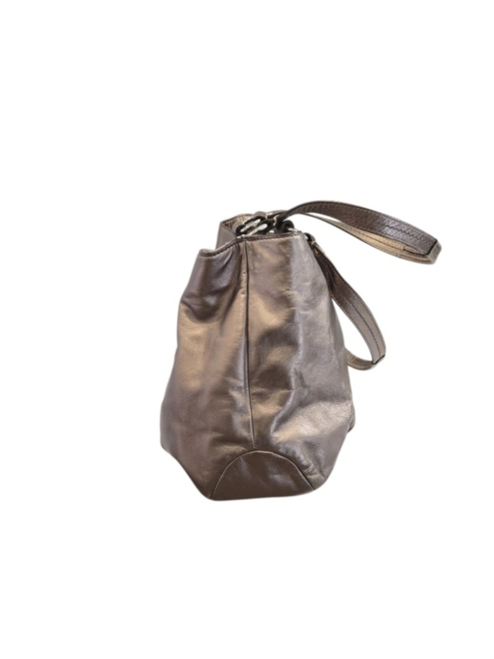 Coach Bronze Metallic Leather Shoulder Bag EUC - Picture 4 of 16